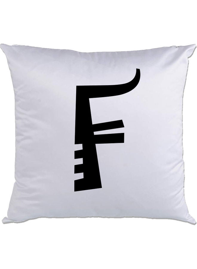 AMC DESIGN F Printed Cushion White/Black 40x40cm