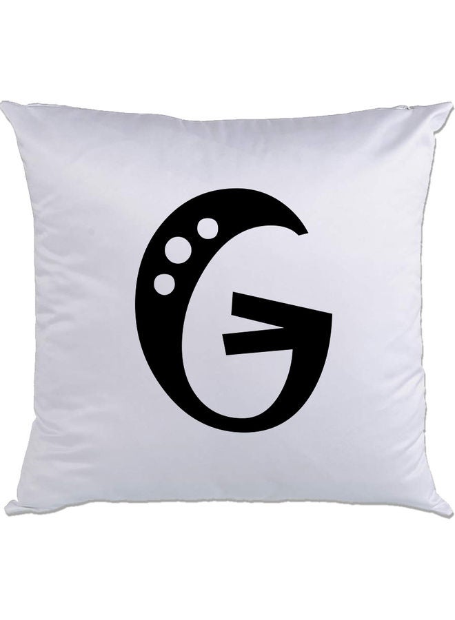 AMC DESIGN G Printed Cushion White/Black 40x40cm 