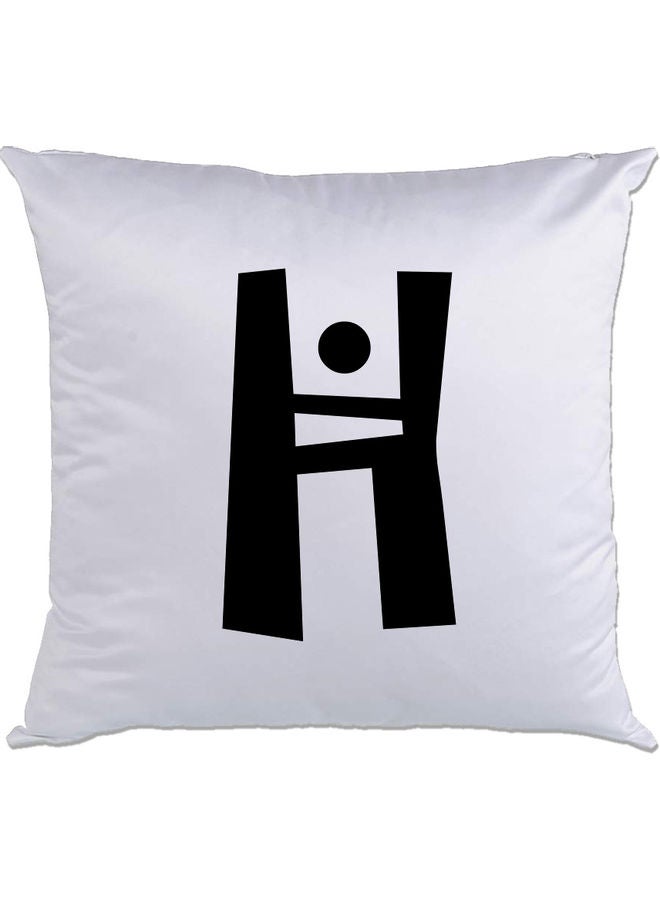 AMC DESIGN H Printed Cushion White/Black 40x40cm 