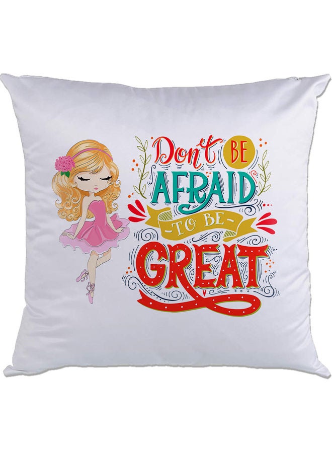 AMC DESIGN Quote Printed Cushion White/Pink/Red 40x40cm 