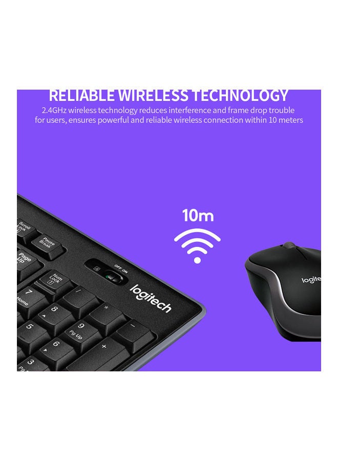Logitech Wireless Keyboard And Mouse Set Black - Image 3