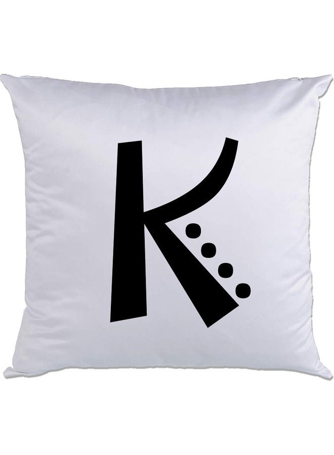 AMC DESIGN K Printed Cushion White/Black 40x40cm 