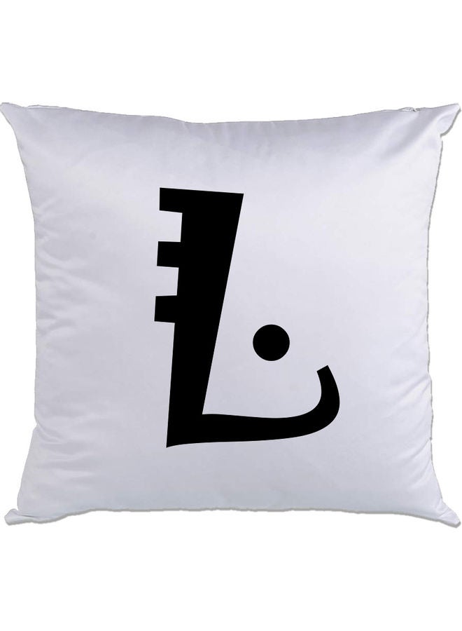 AMC DESIGN L Printed Cushion White/Black 40x40cm 