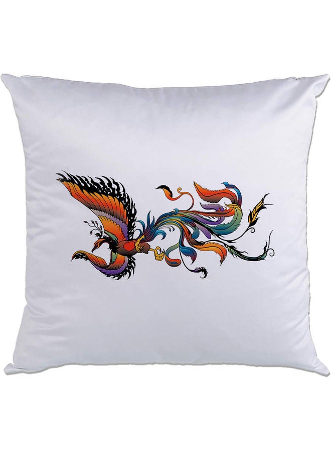 AMC DESIGN Phoenix Printed Cushion White/Orange/Black 40x40cm 