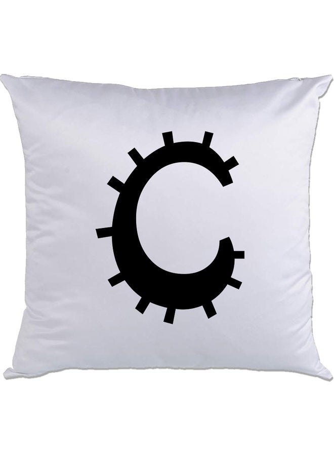 AMC DESIGN C Printed Cushion White/Black 40x40cm 