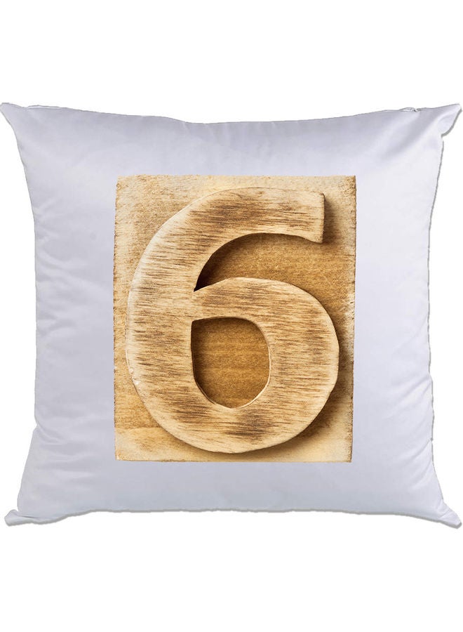 AMC DESIGN 6-Printed Decorative Cushion White/Brown 40 x 40cm 