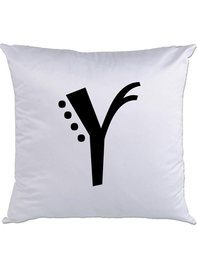 AMC DESIGN Y Printed Cushion White/Black 40x40cm