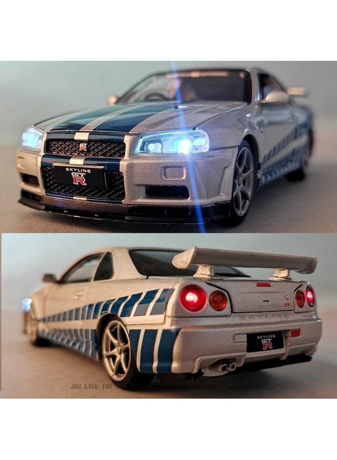 Generic - 1:32 Nissan GTR R34 Diecasts Toy Car 12.5cm - Image 1