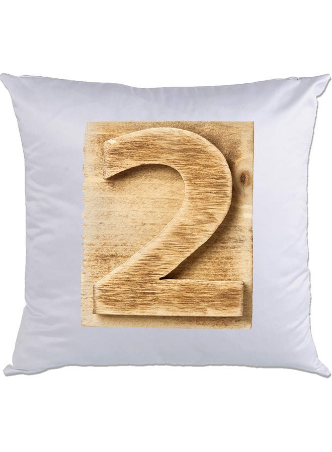 AMC DESIGN 2-Printed Pillow Cushion White/Brown 