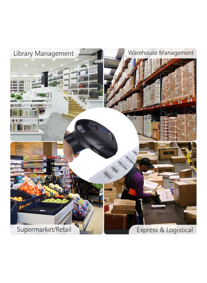 Aibecy - Wireless Barcode Scanner Black - Image 1