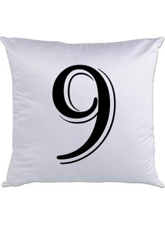 9-Printed Decorative Pillow White/Black 40 x 40cm