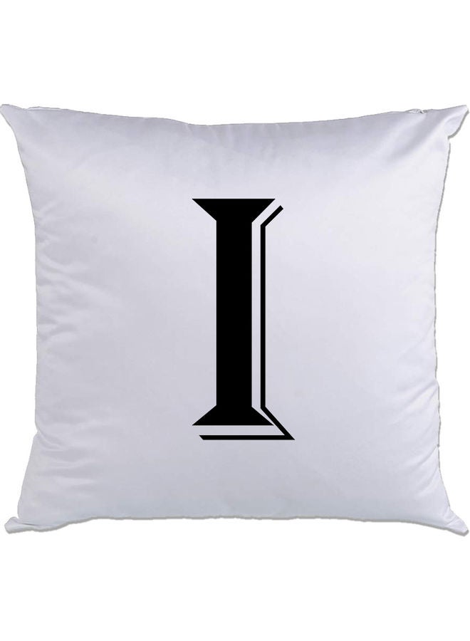 I-Printed Decorative Pillow White/Black 40 x 40cm