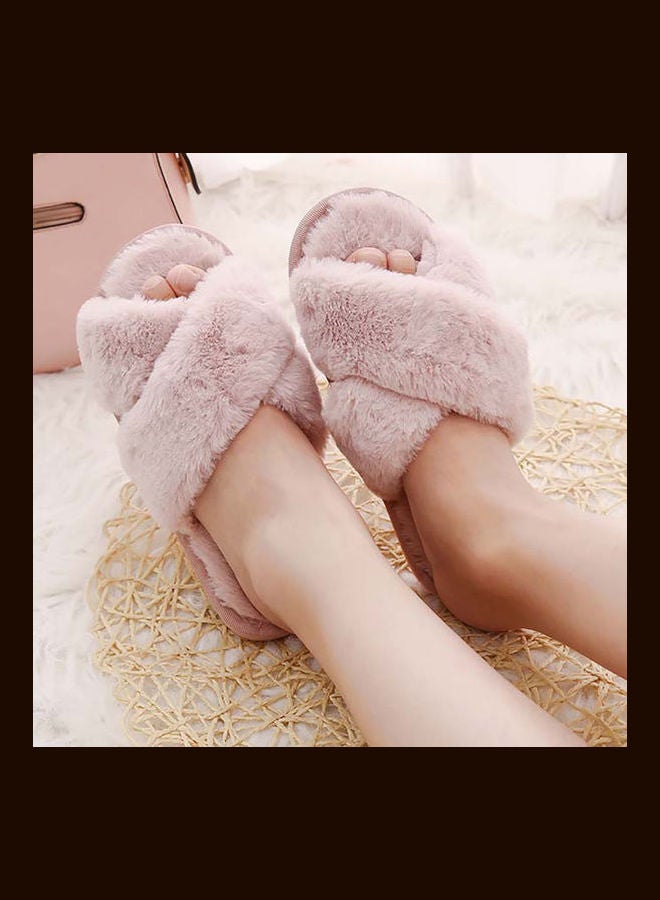 Generic - Open Toe Flat Slippers Pink - Image 1