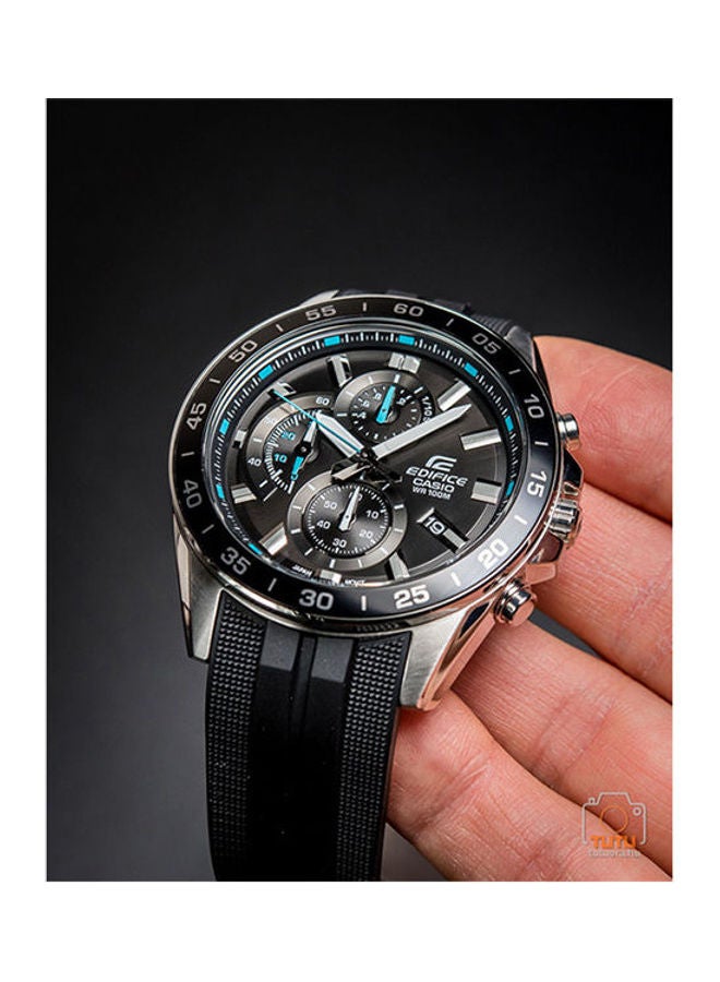 CASIO - Men's Leather Chronograph Wrist Watch For Men EFV-550P-1A - Image 1