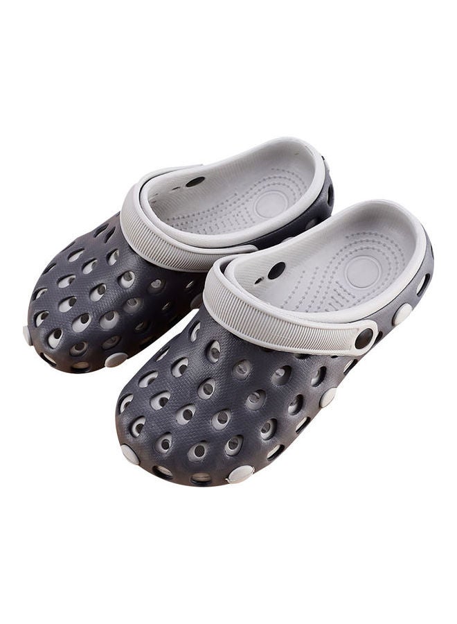 Summer Casual Closed Toe Multi Holes Anti-skid Sandals Dark Grey/Light Grey 