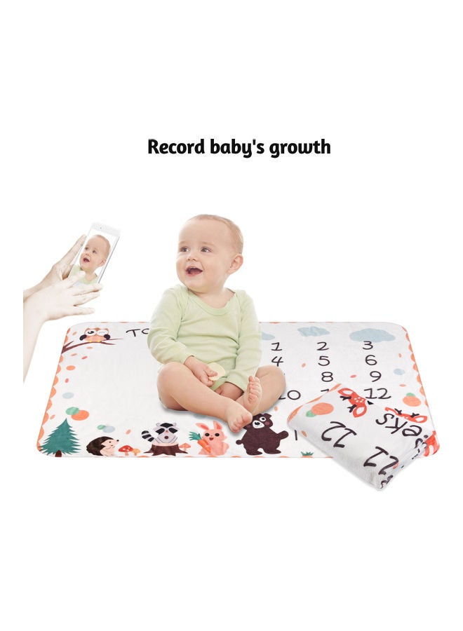 Baby Monthly Milestone Flannel Baby Blanket With 4 Frames - Image 4