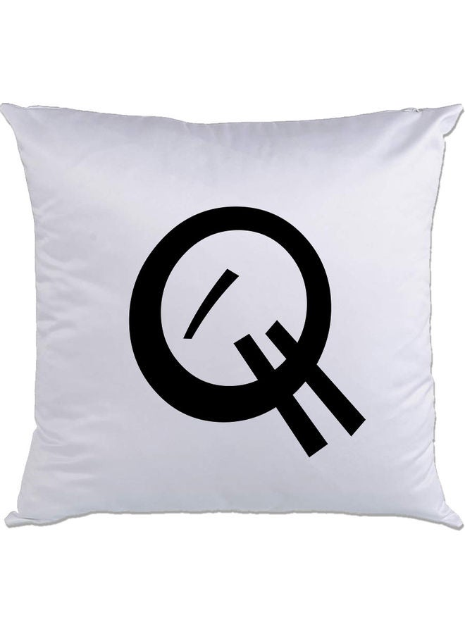 AMC DESIGN Q Printed Cushion White/Black 40x40cm 