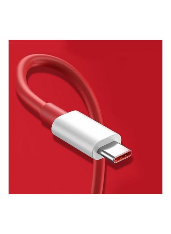 OnePlus Warp Fast Charge Type-C Cable Red/White  - Image 4