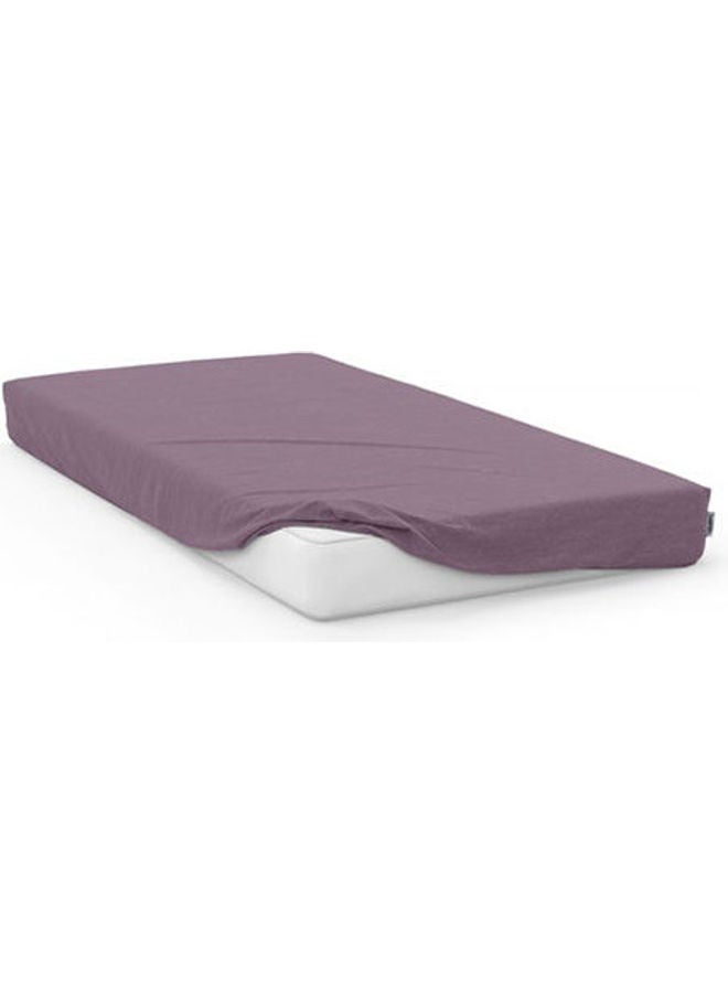 Fashion 150 Tc Cotton Fitted Bed Sheet Cotton Purple 100x200cm