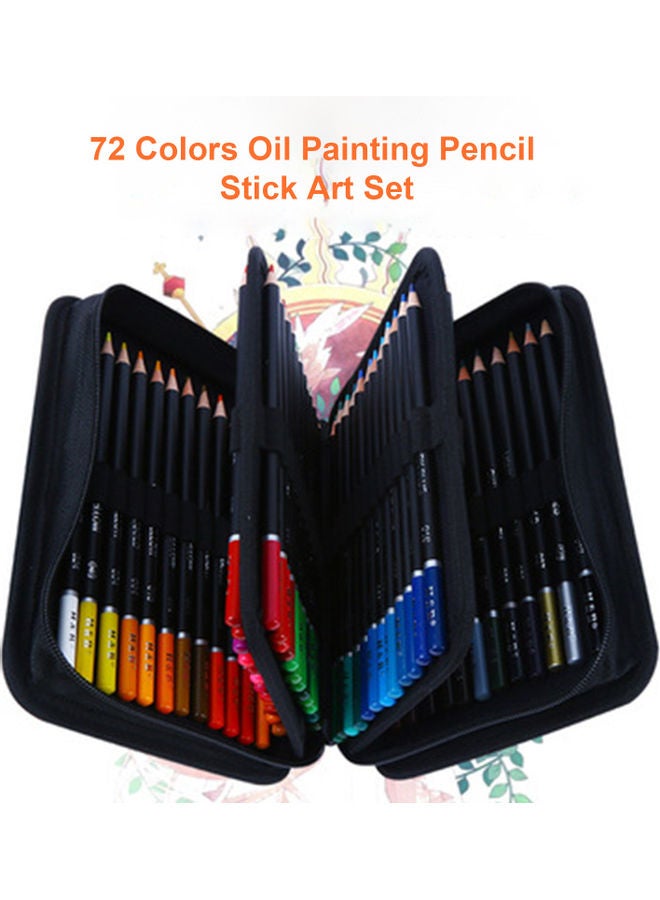 72-Piece Oil Painting Pencil Stick Art Set Multicolour - v1622752697/N47962855A_5