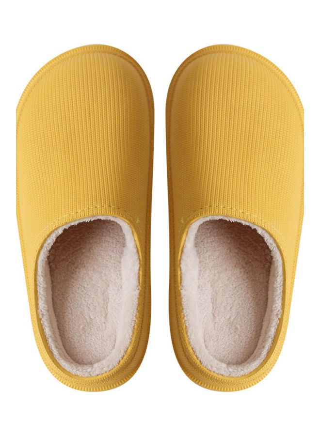 Generic - Winter Thick-Sole Waterproof Slippers Yellow - Image 1