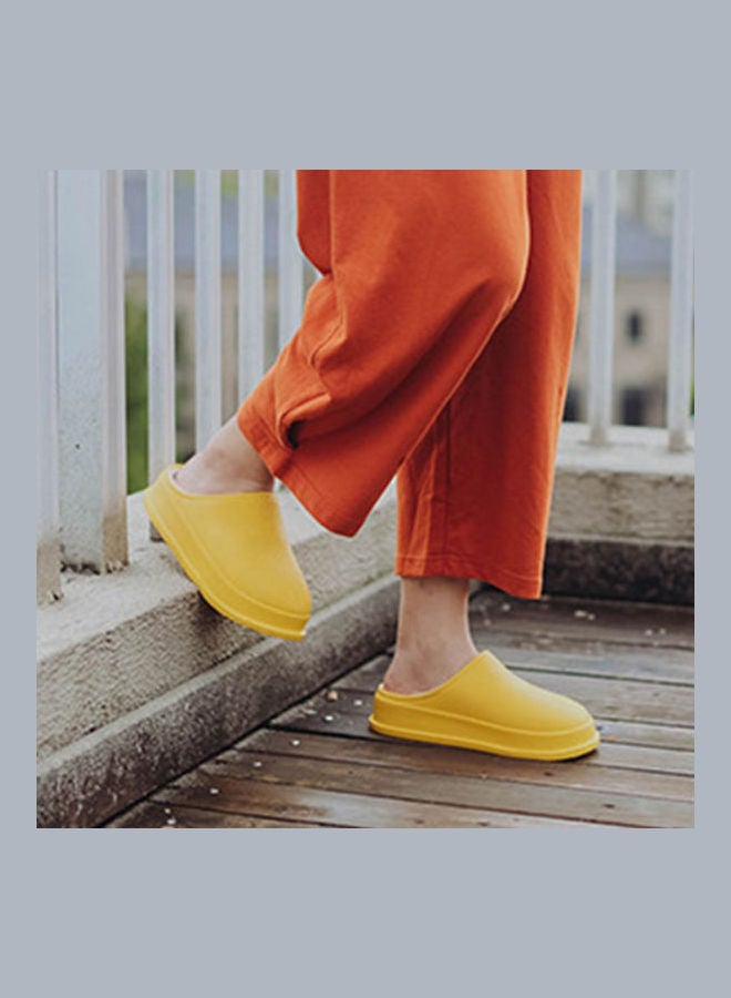 Generic - Winter Thick-Sole Waterproof Slippers Yellow - Image 1