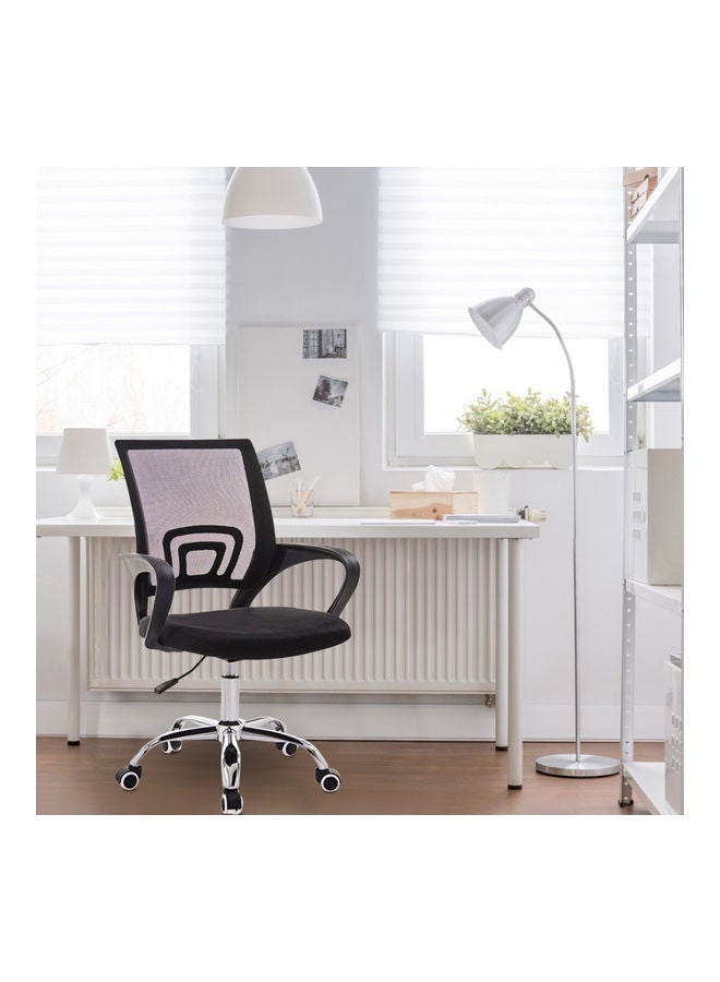 كرسي مكتبي بظهر مرتفع وتصميم شبكي أسود 37x52x25سم - Image 4