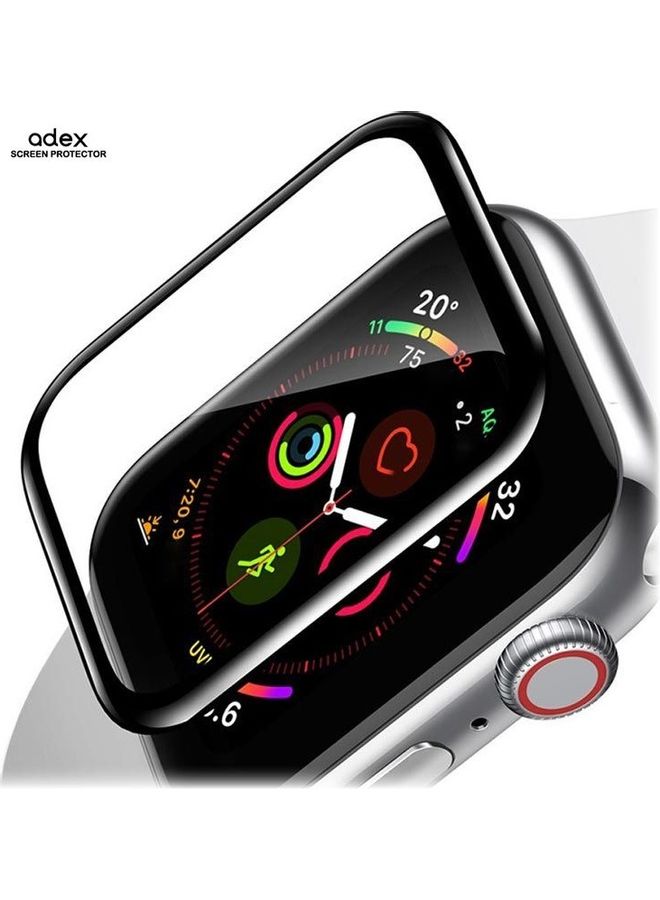 ADEX Tempered Glass Screen Protector For Apple Watch Series 4/5/6/SE 38 mm Clear/Black - Image 1