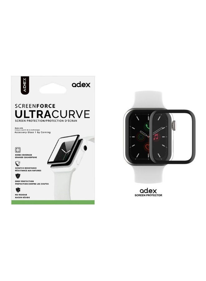 ADEX Tempered Glass Screen Protector For Apple Watch Series 4/5/6/SE 38 mm Clear/Black - Image 3
