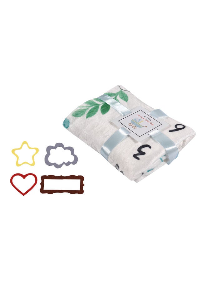 Baby Monthly Milestone Flannel Baby Blanket With 4 Frame - Image 1