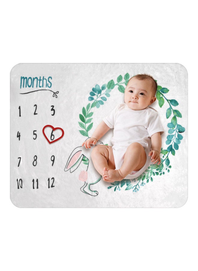 Baby Monthly Milestone Flannel Baby Blanket With 4 Frame - Image 5