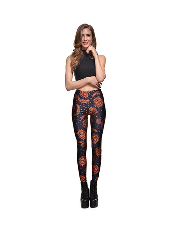 Slim Leggings Skinny Pants Brown/Blue  - Image 4