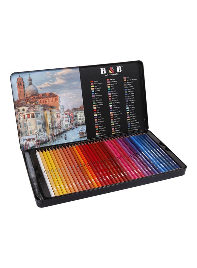 H&B 72-Piece Professional Watercolour Pencil Set Multicolour  - Image 1