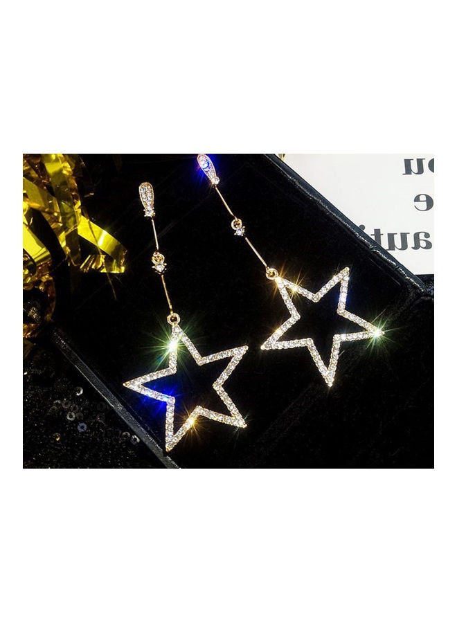 J.J Hand made 925 Sterling Silver Symmetrical Five-Pointed Star Earrings - Image 3