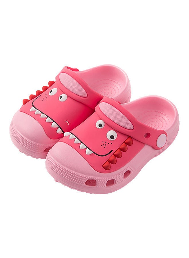 Summer Children Dinosaur Holes Breathable Slippers Pink 