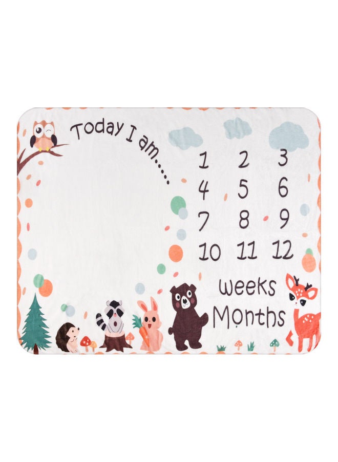 Baby Monthly Milestone Flannel Baby Blanket With 4 Frame - Image 4