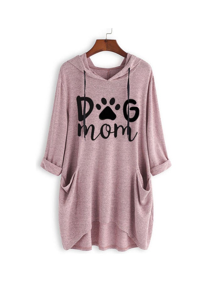 OUTAD Comfortable Hooded Neck Pullover Pink  - Image 1