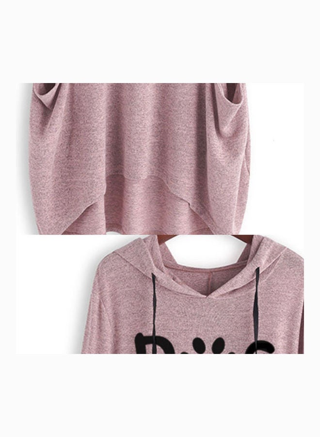 OUTAD Comfortable Hooded Neck Pullover Pink  - Image 3