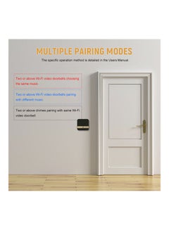 Generic Wireless Smart Video Doorbell Black/Gold  - Image 4