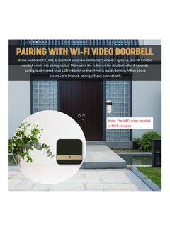 Generic Wireless Smart Video Doorbell Black/Gold  - Image 3