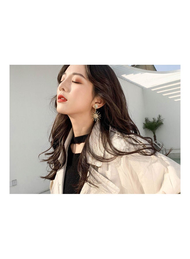 جاي.جاي هاند ميد أقراط بتصميم بوهيمي مرصعة بأحجار الراين واللؤلؤ - Image 3