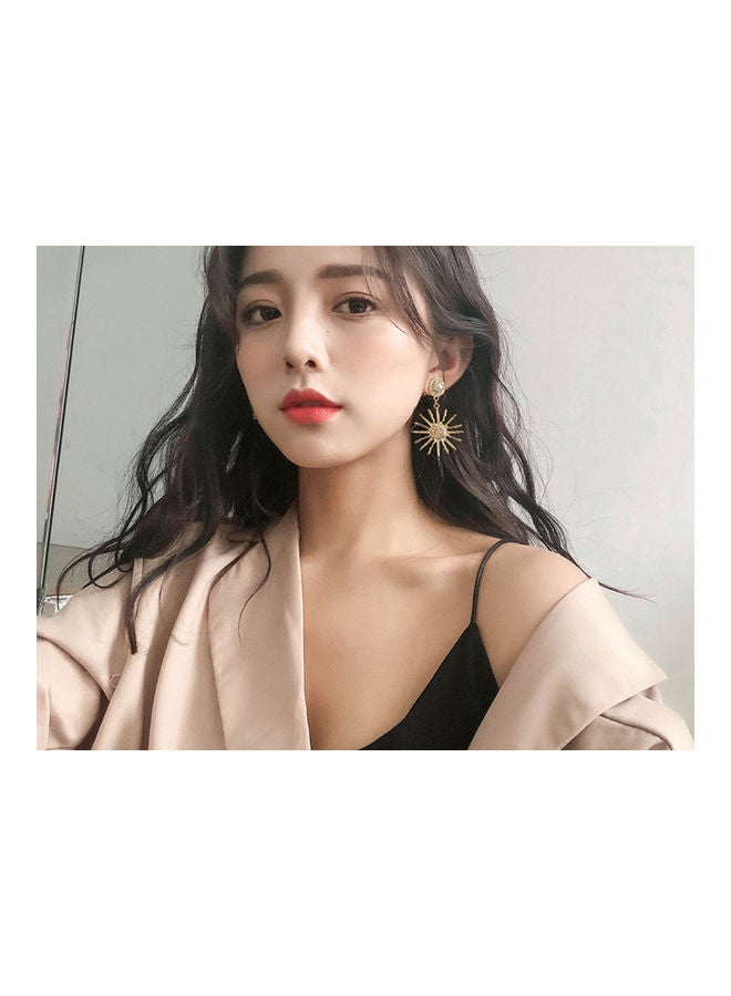 جاي.جاي هاند ميد أقراط بتصميم بوهيمي مرصعة بأحجار الراين واللؤلؤ - Image 5