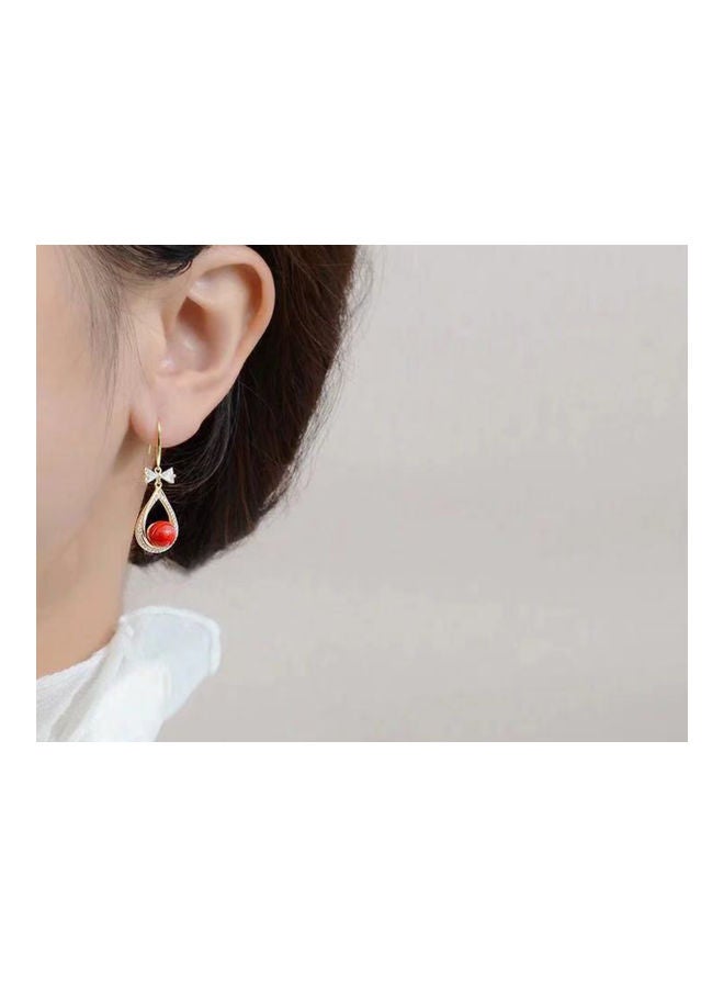 J.J Hand made 925 Silver Diamond Beads Pearl Drop High-End Earrings - Image 5