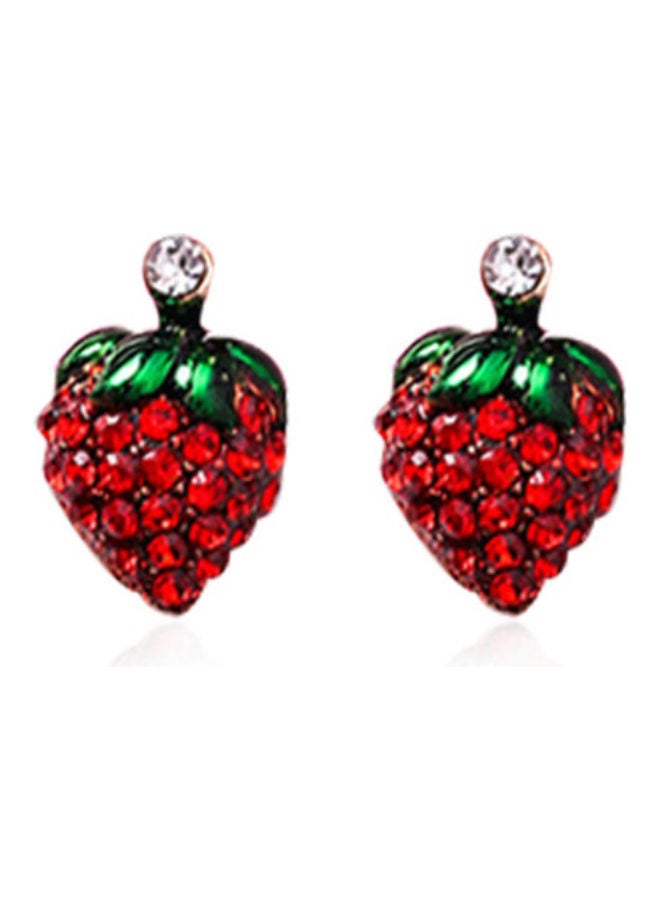 J.J Hand made 925 Sterling Silver Strawberry Fashion Earrings - Image 1