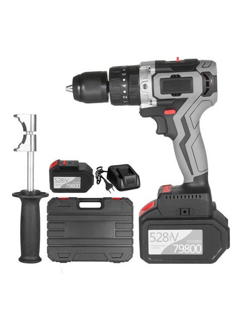 Cordless Variable Speed Drill Driver Set Black/Grey
