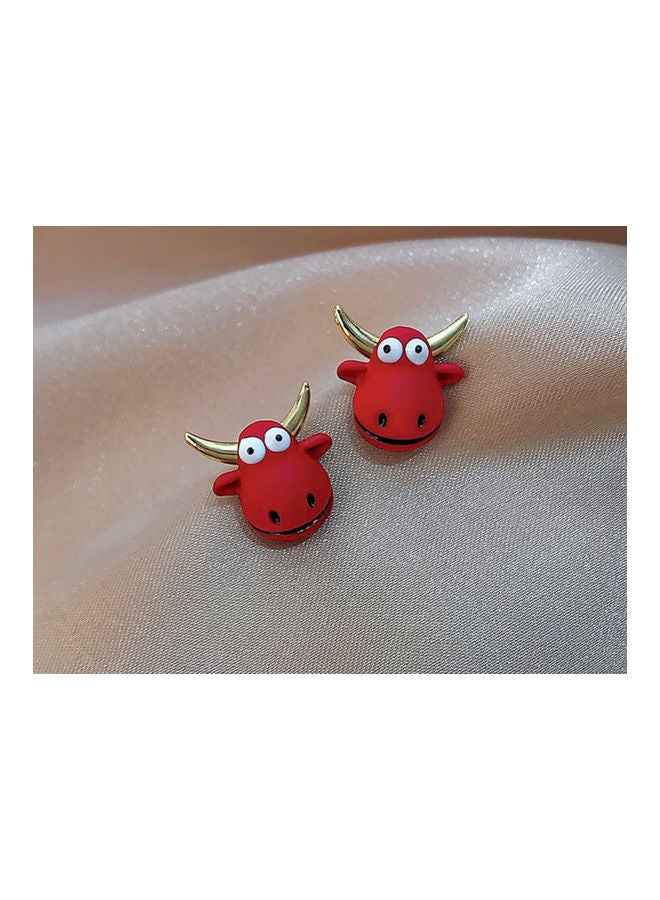 J.J Hand made 925 Sterling Silver Cute Calf Bull Earrings - Image 4