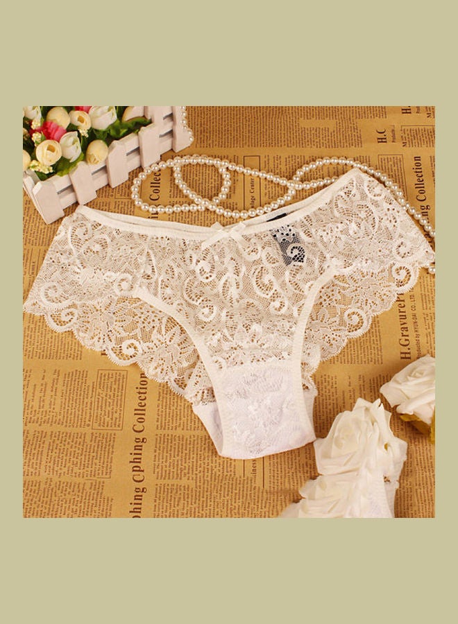 Soft Lace Bowknot Transparent Lingerie Pink - Image 2