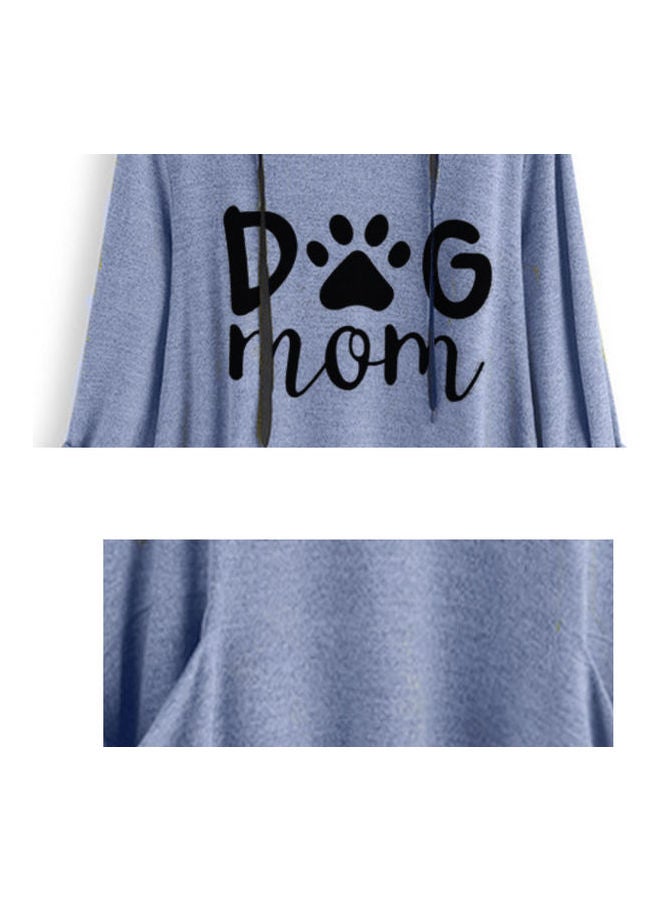OUTAD - Comfortable Hooded Neck Pullover Blue - Image 1