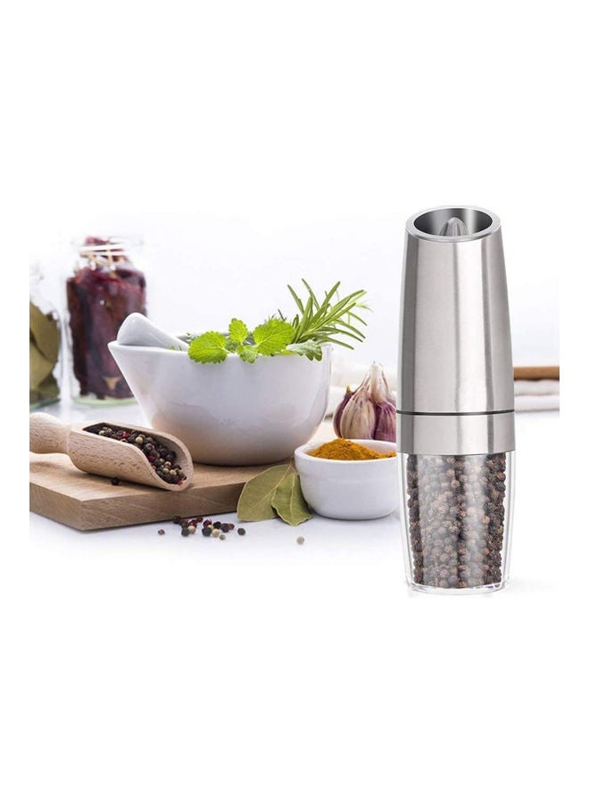 2-Piece Electric Pepper Grinders Silver/Clear - Image 3