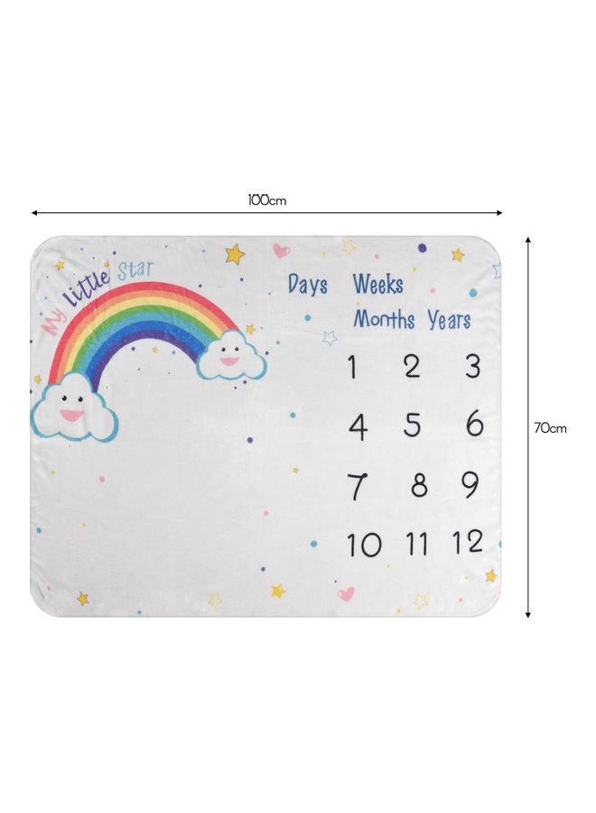 Baby Monthly Milestone Flannel Baby Blanket With 4 Frame - Image 4